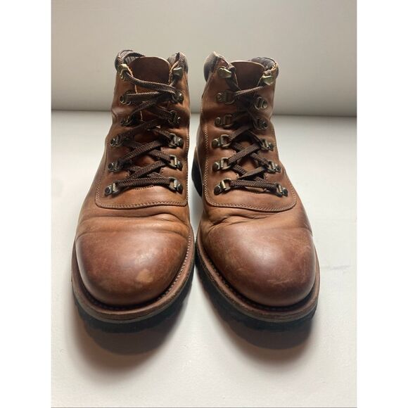 Trask Leather Boots Brown Vibram Sole Rugged Workwear Lace Up Men 9.5 main image 8